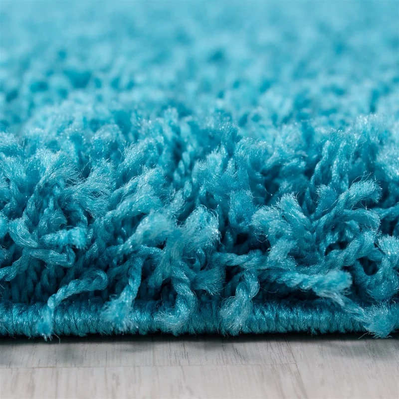 Hochflor Teppich - Life Türkis