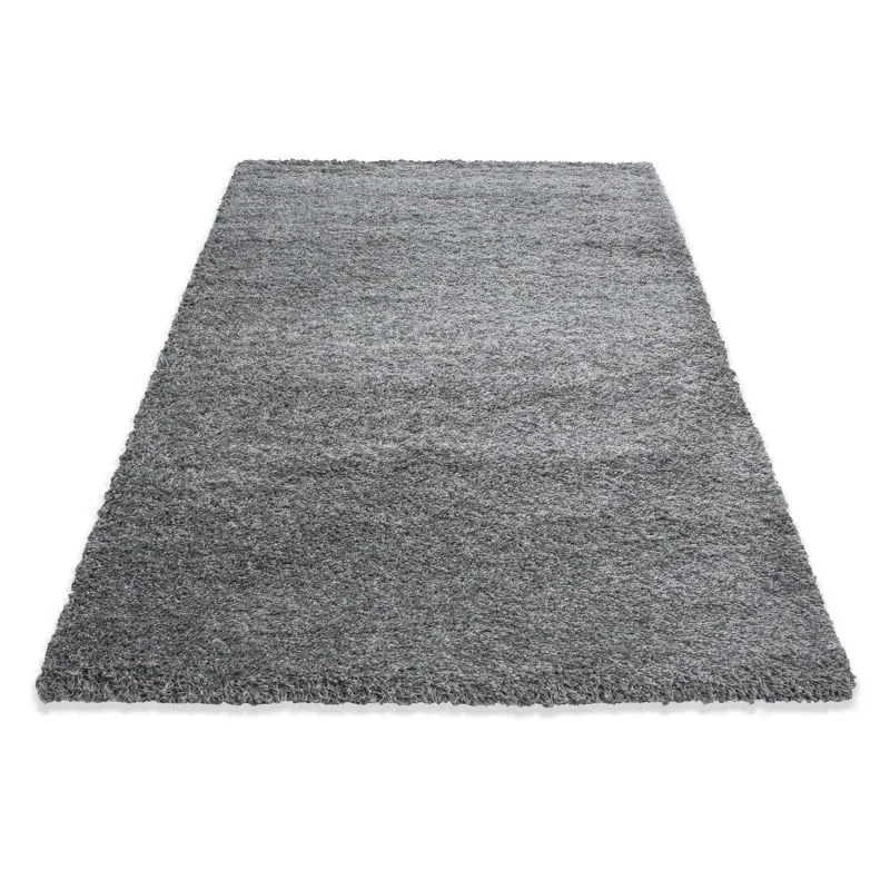 Hochflor Teppich - Life Hellgrau