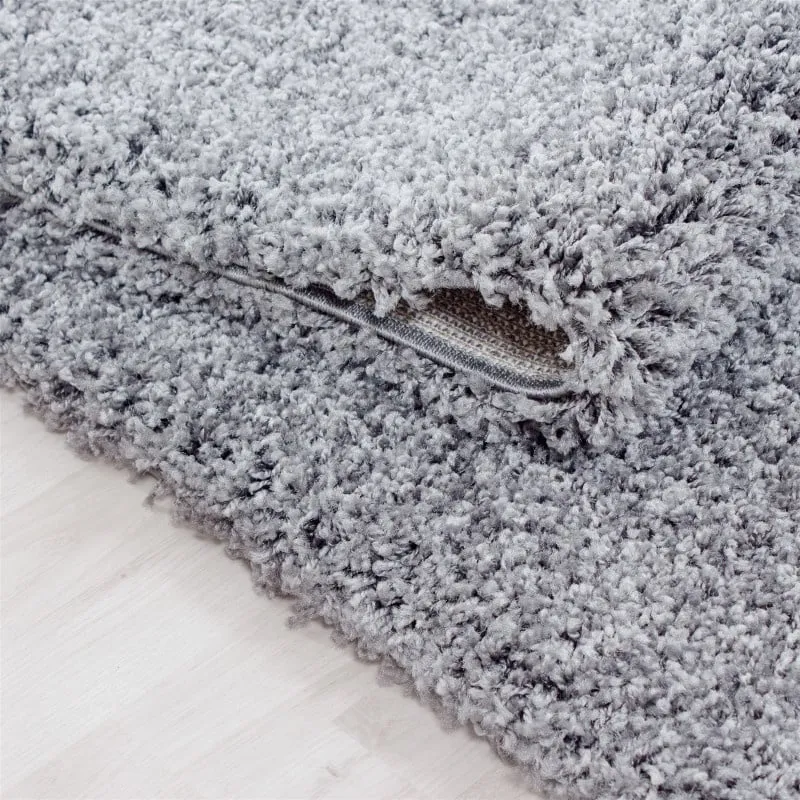 Hochflor Teppich - Life Hellgrau