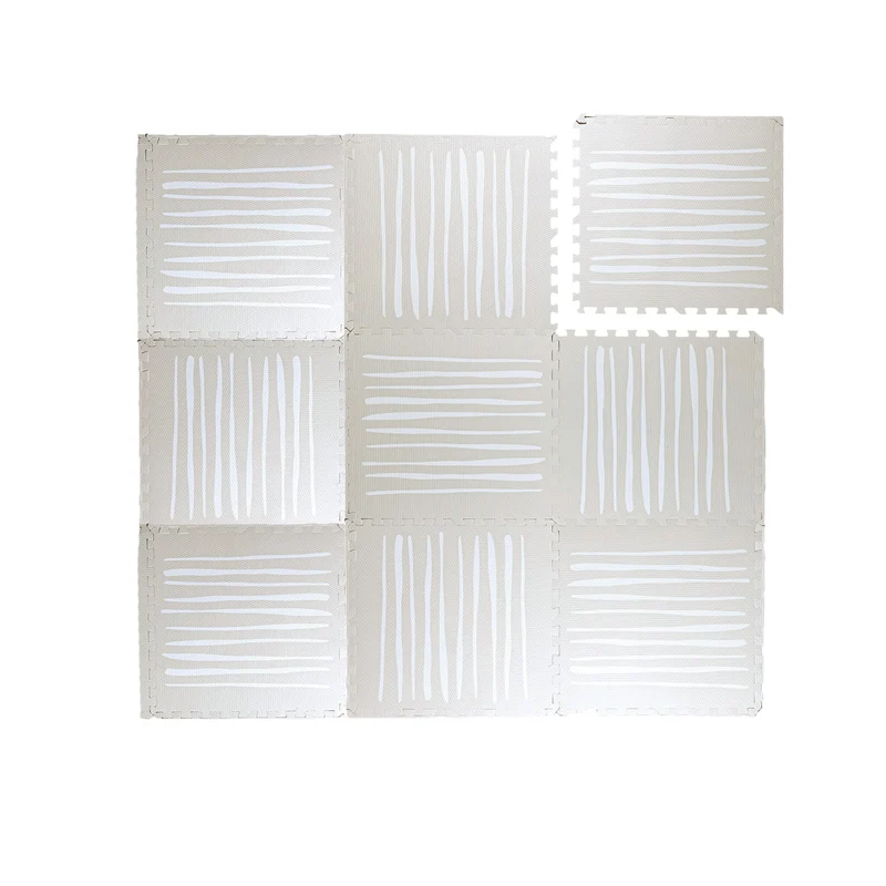 Puzzlematte - Alfie XL Stripes Grau/Beige