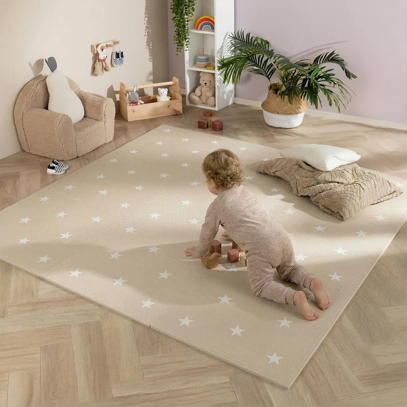 Puzzlematte - Alfie XL Stars Grau/Beige