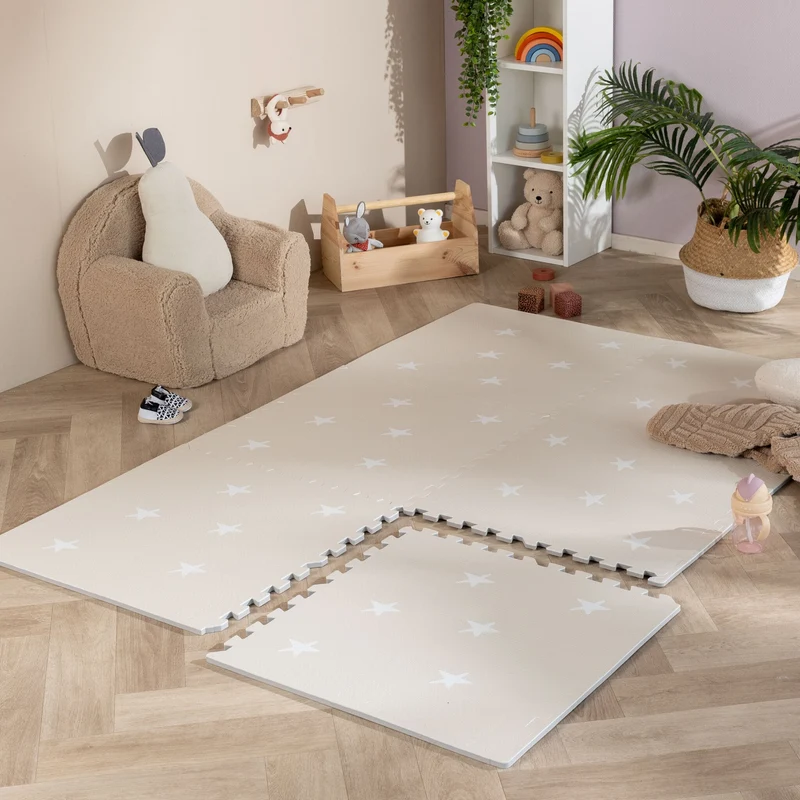 Puzzlematte - Alfie Stars Grau/Beige