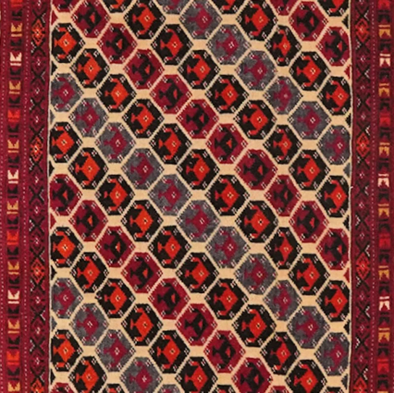 Belutch · Handgeknüpft – Beige, 65x126 cm