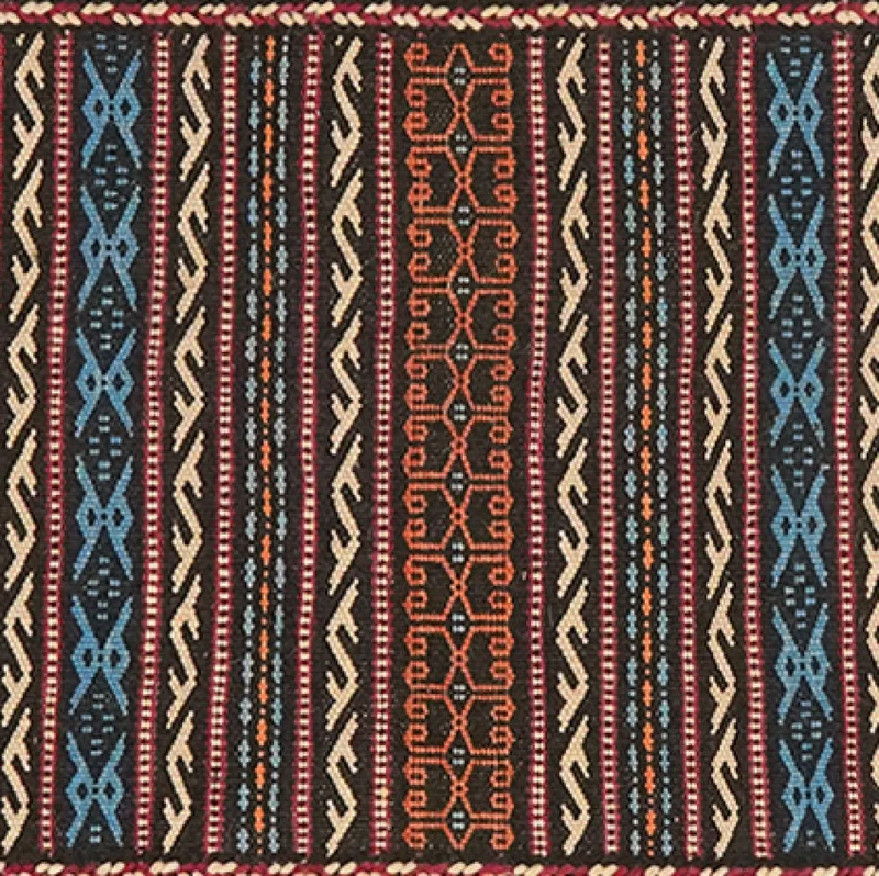 Kelim Kordi · Handgewebt – Schwarz, 90x61 cm