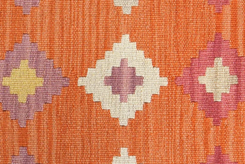 Kelim Gashgai · Handgewebt – Orange, 89x62 cm