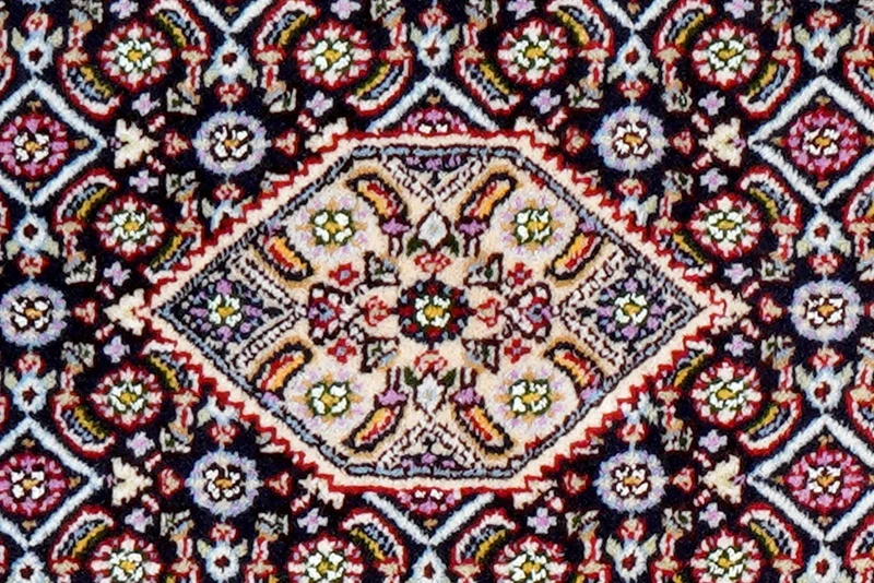 Moud Mahi · Handgeknüpft – Blau, 112x77 cm