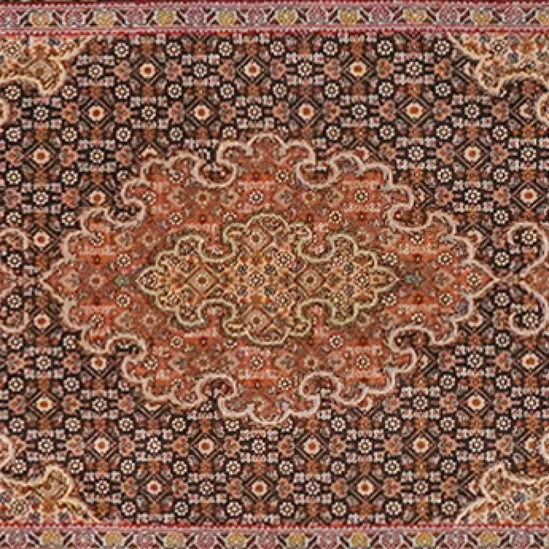 Tabriz 50 Raj · Handgeknüpft – Schwarz, 399x80 cm