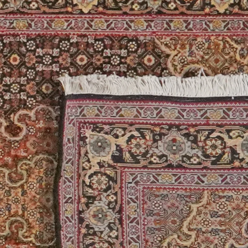 Tabriz 50 Raj · Handgeknüpft – Schwarz, 399x80 cm
