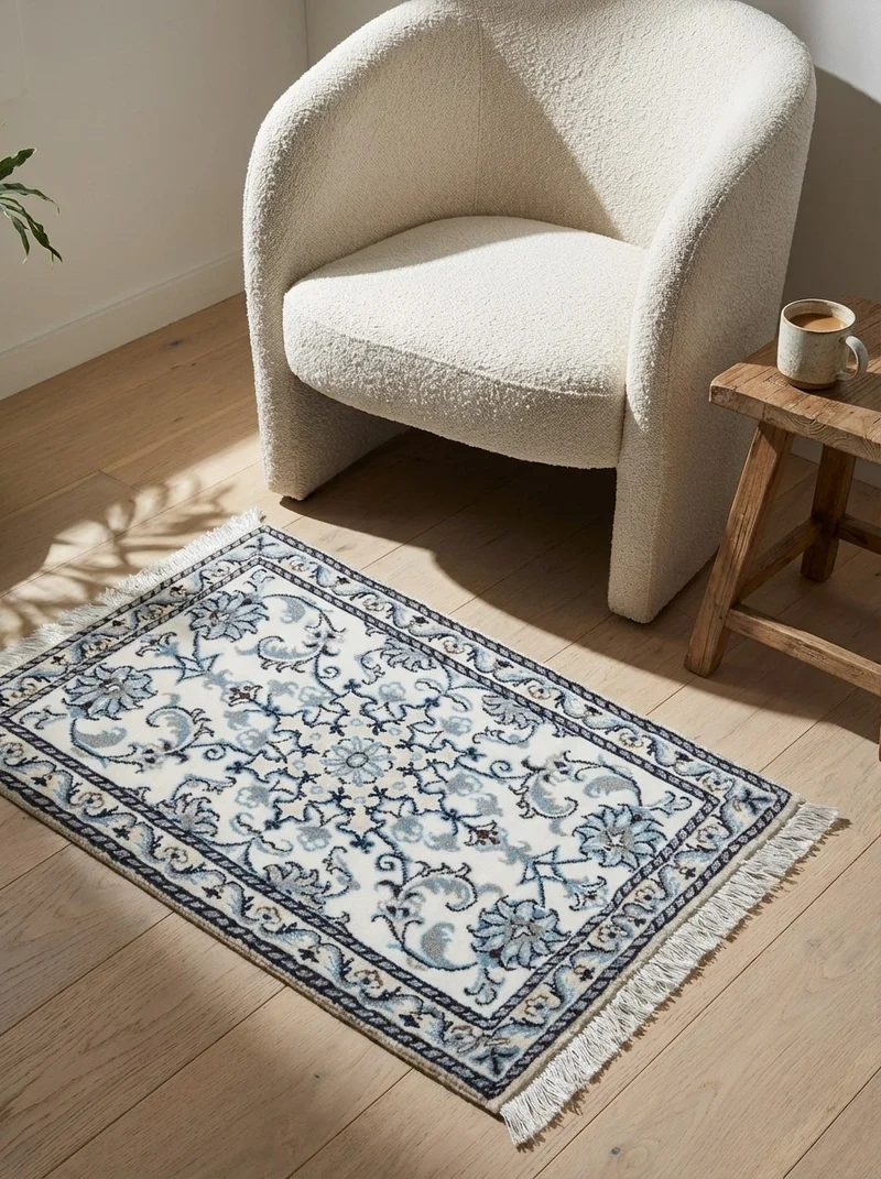 Nain 12La · Handgeknüpft – Beige, 87x58 cm
