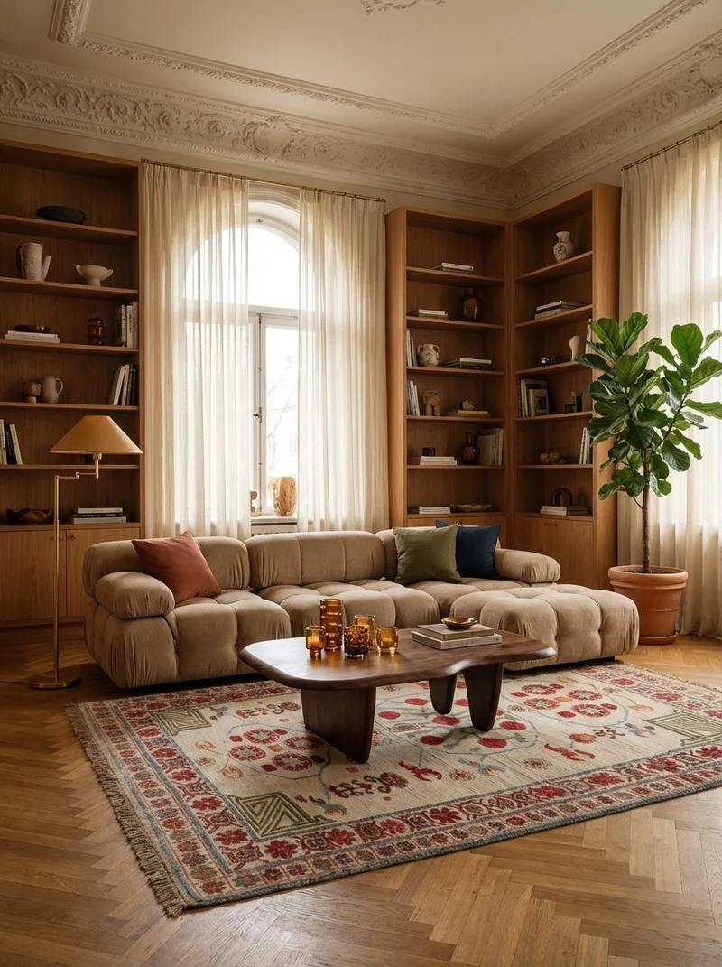 Kelim Belutch · Handgewebt – Beige, 180x143 cm