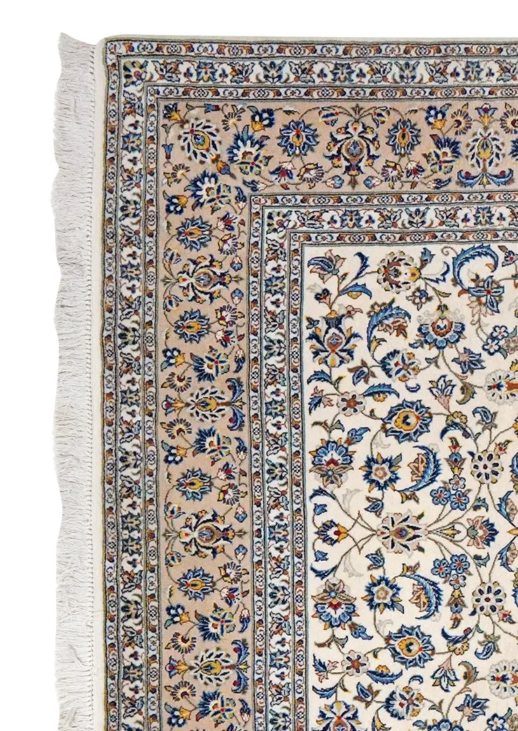 Kashan · Handgeknüpft – Beige, 300x191 cm