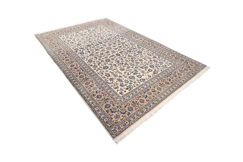Kashan · Handgeknüpft – Beige, 300x191 cm