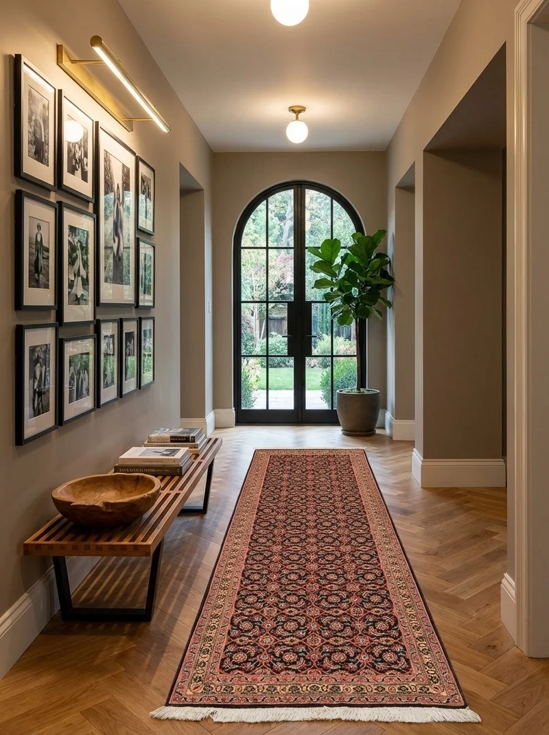 Tabriz 50 Raj · Handgeknüpft – Schwarz, 200x64 cm
