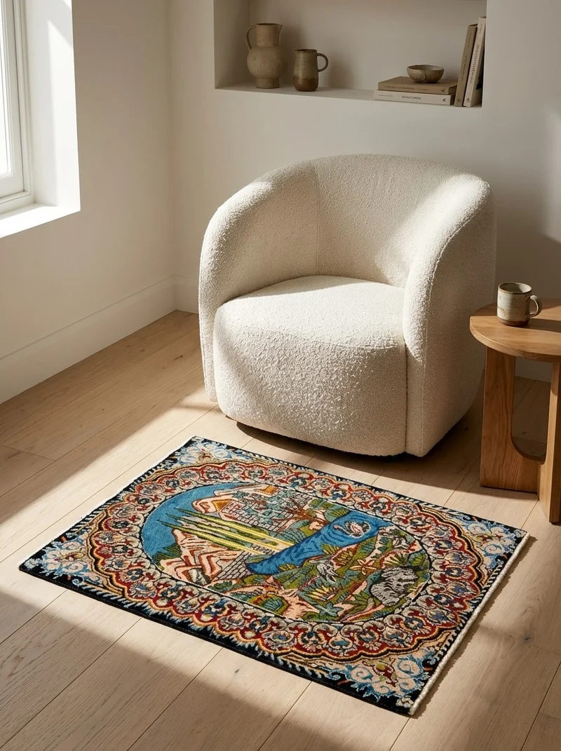 Kirman · Handgeknüpft – Bunt, 67x53 cm