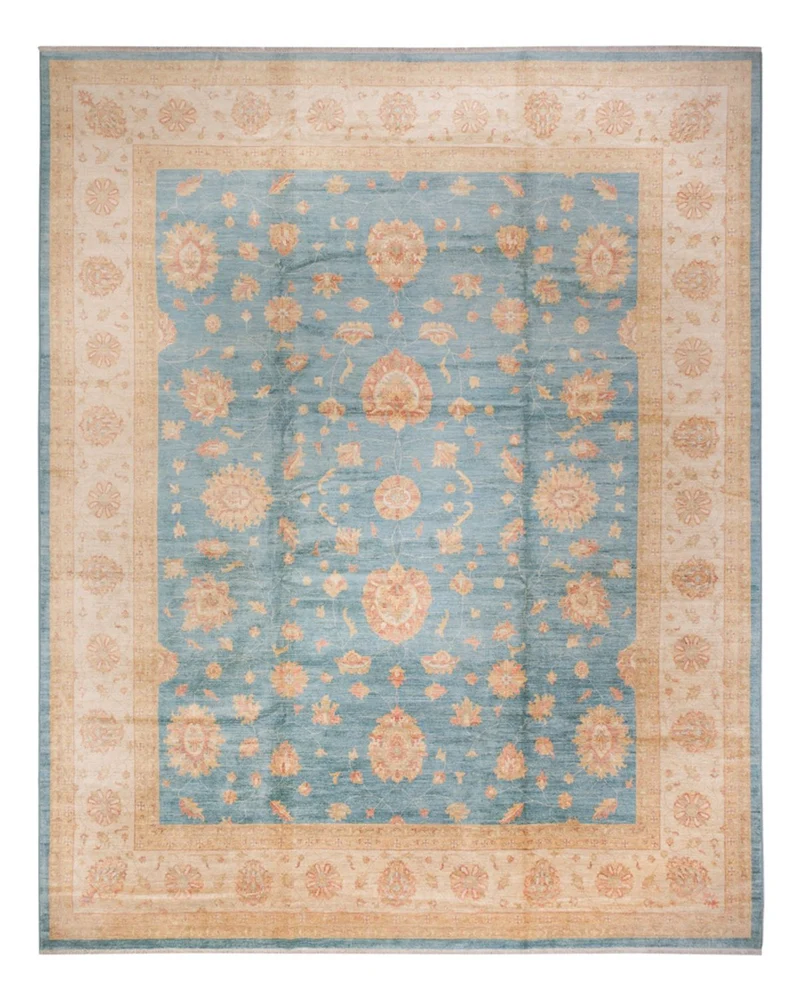 Ziegler Teppich 409x496cm - Orientteppich - hellblau
