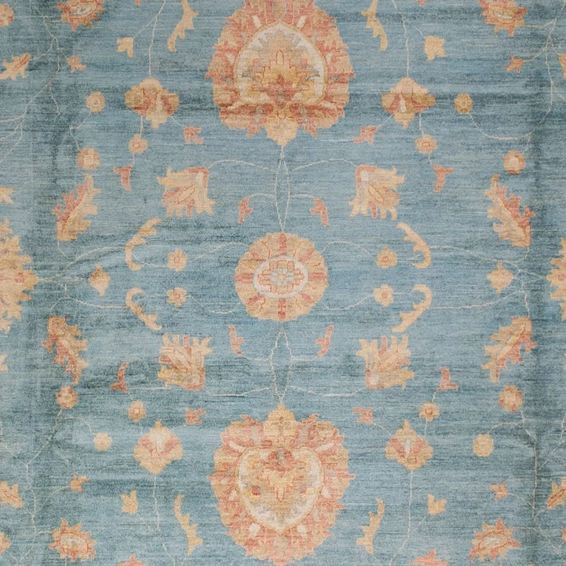Ziegler Teppich 409x496cm - Orientteppich - hellblau