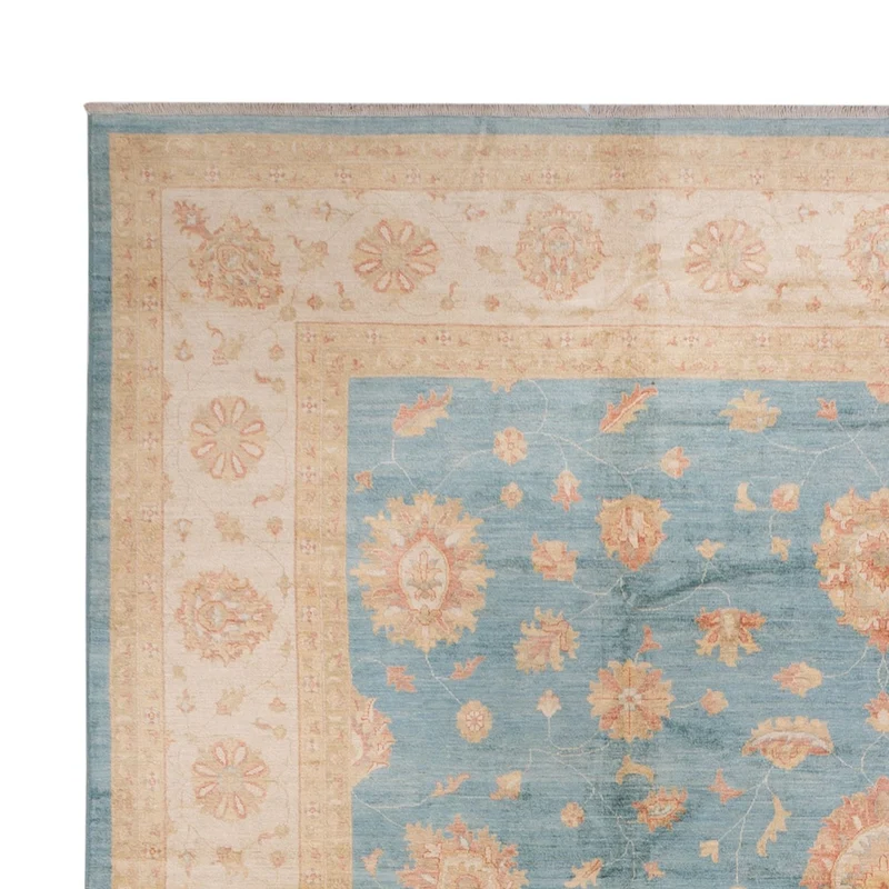 Ziegler Teppich 409x496cm - Orientteppich - hellblau