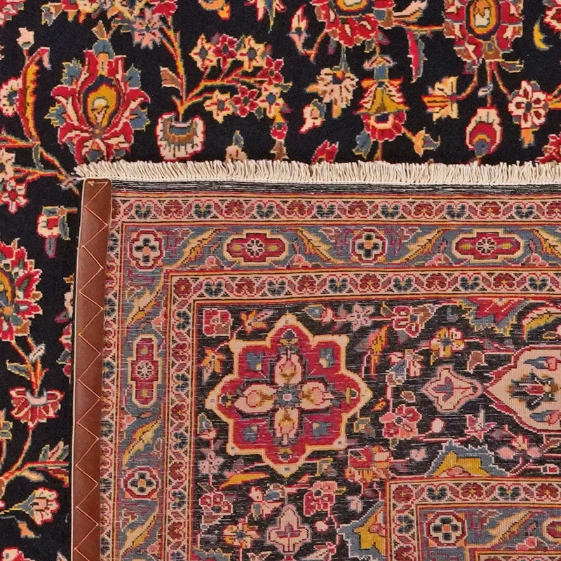Kashan · Handgeknüpft – Blau, 399x317 cm