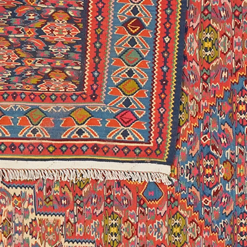 Kelim Senneh · Handgewebt – Beige, 286x207 cm