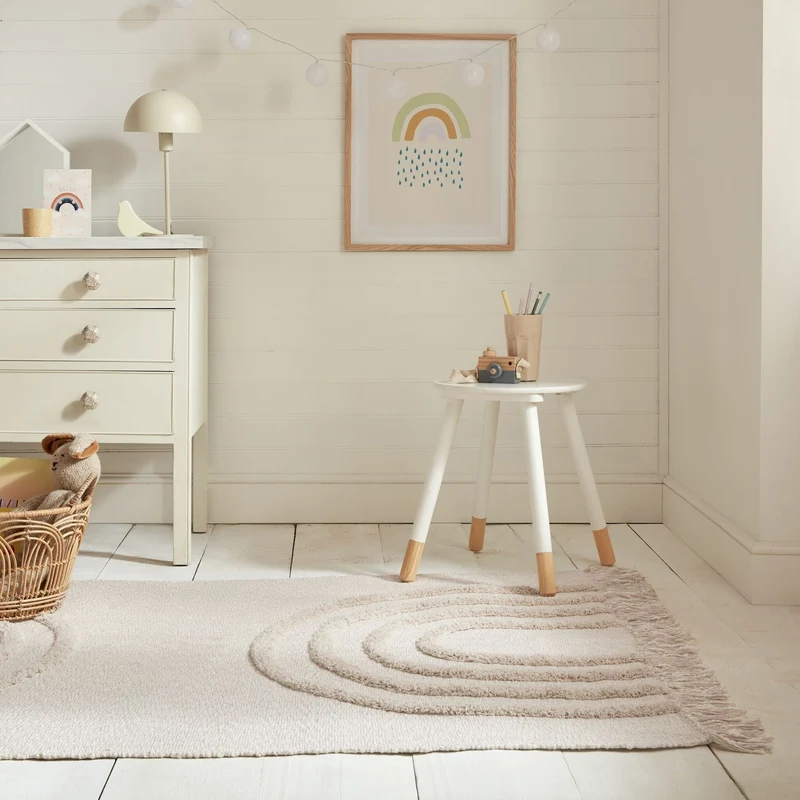 Teppich Kinderzimmer - Anuro Rainbow Creme