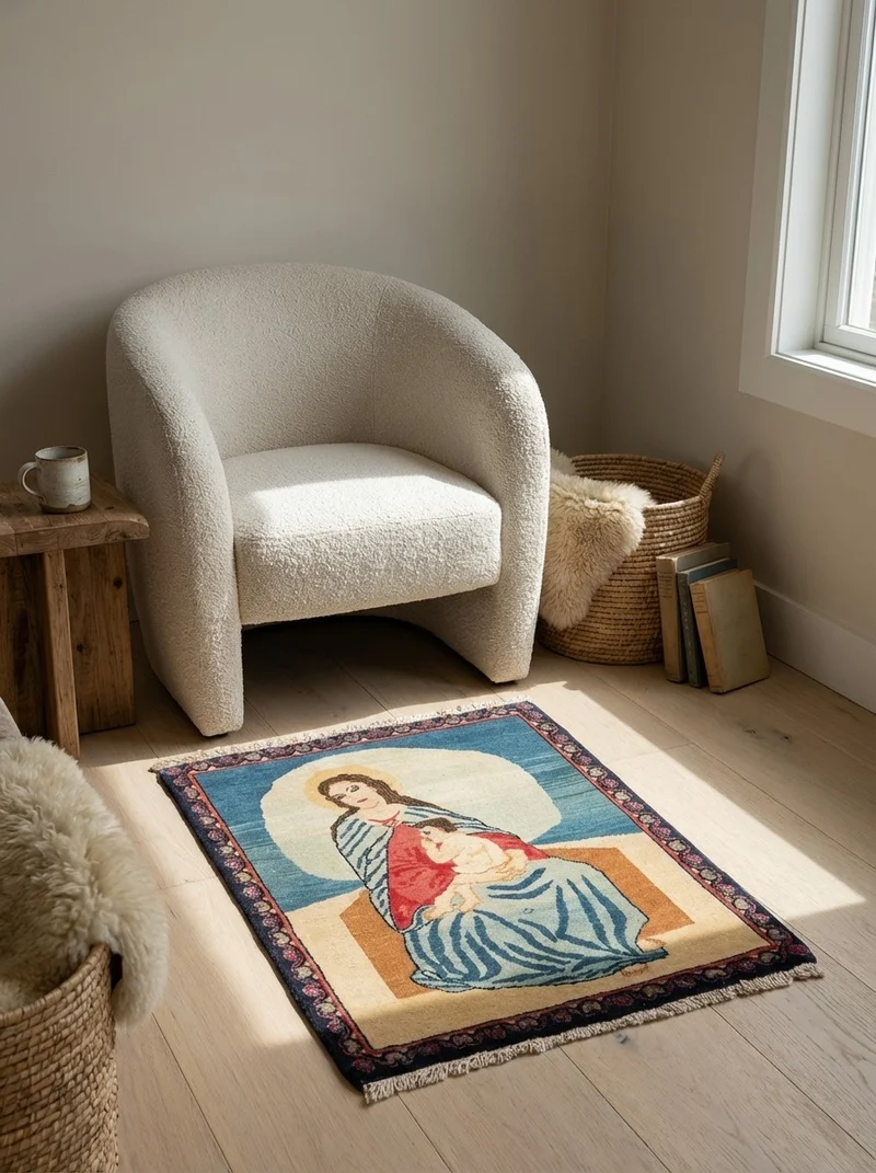 Kashan · Handgeknüpft – Bunt, 54x47 cm