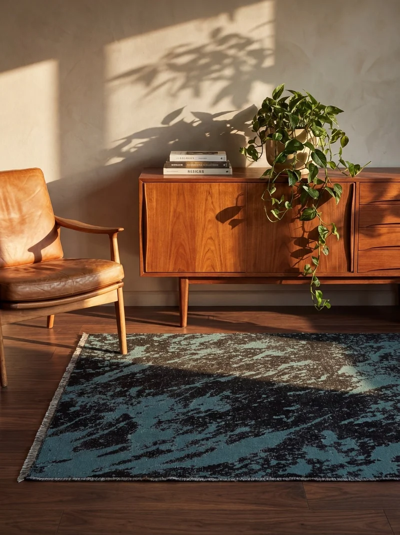 Vintage · Handgeknüpft – Blau, 148x132 cm