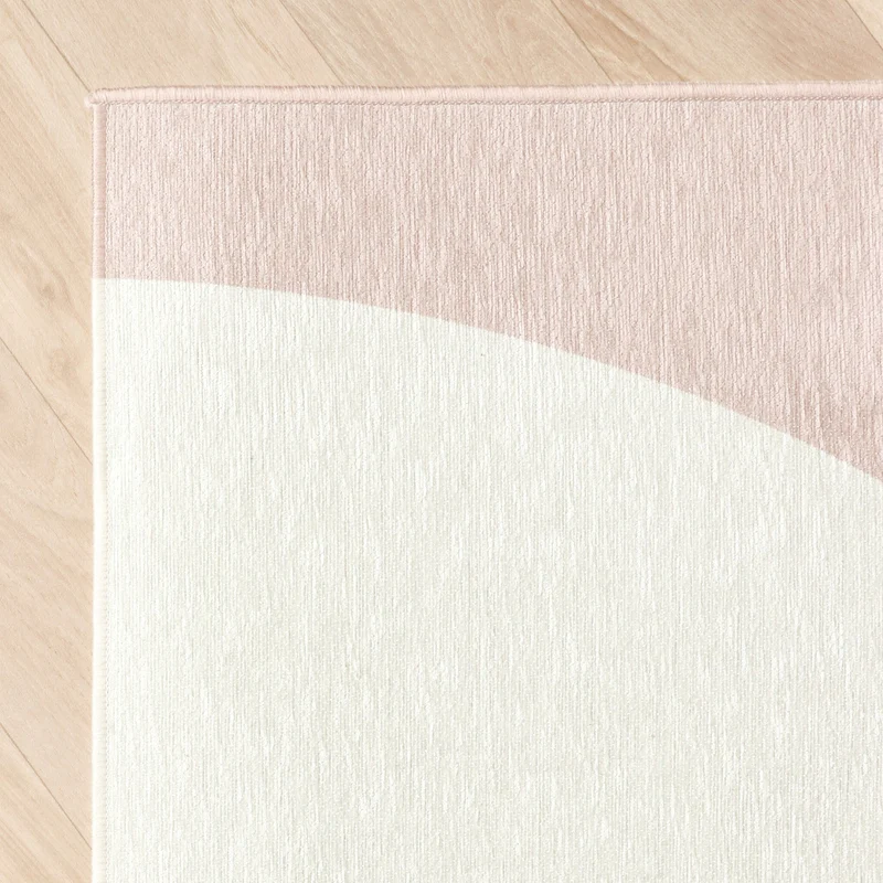 Geometrischer Teppich - Swing Shapes Blau Rosa