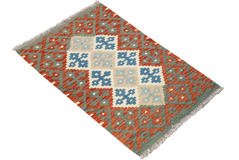 Kelim Gashgai · Handgewebt – Beige, 123x87 cm