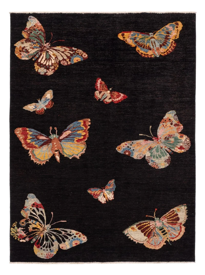 Designer Teppich 176x239cm - mehrfarbig