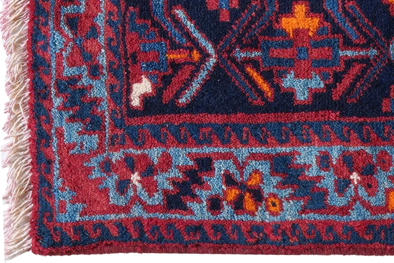 Afshar · Handgeknüpft – Blau, 57x82 cm