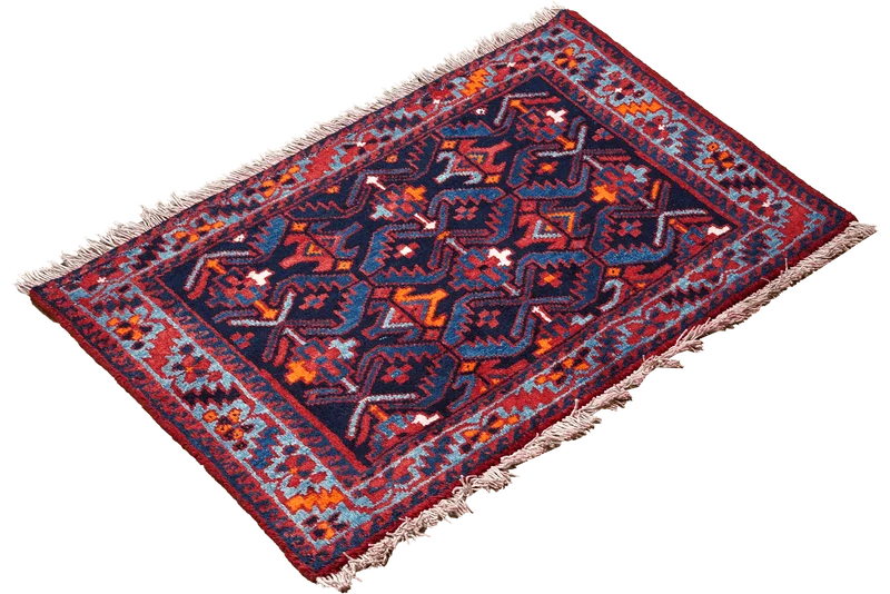 Afshar · Handgeknüpft – Blau, 57x82 cm