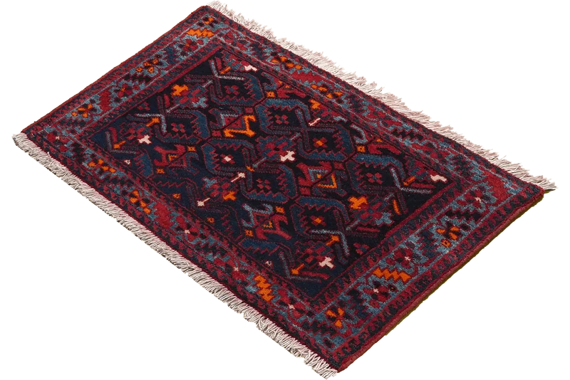 Afshar · Handgeknüpft – Blau, 57x82 cm