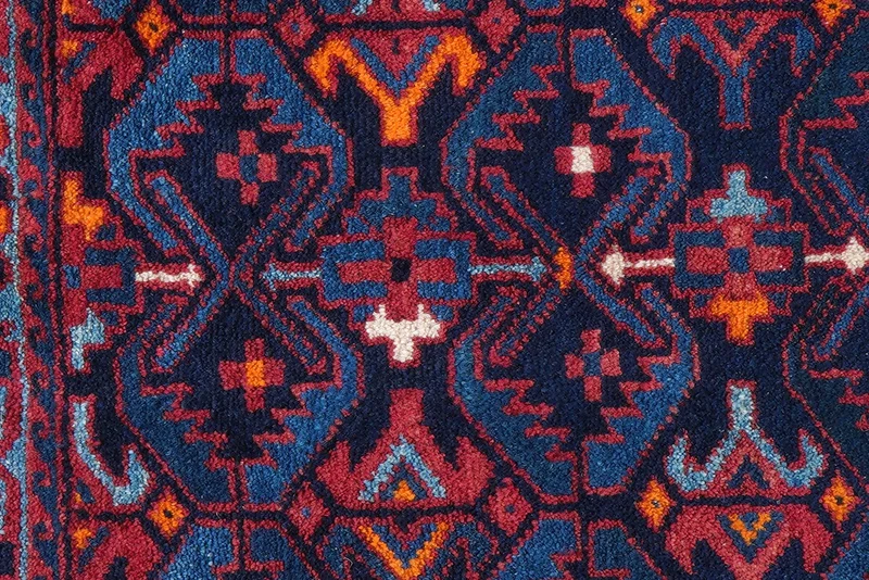Afshar · Handgeknüpft – Blau, 57x82 cm