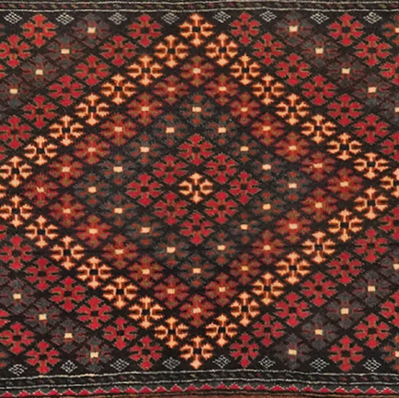 Belutch · Handgeknüpft – Blau, 58x117 cm