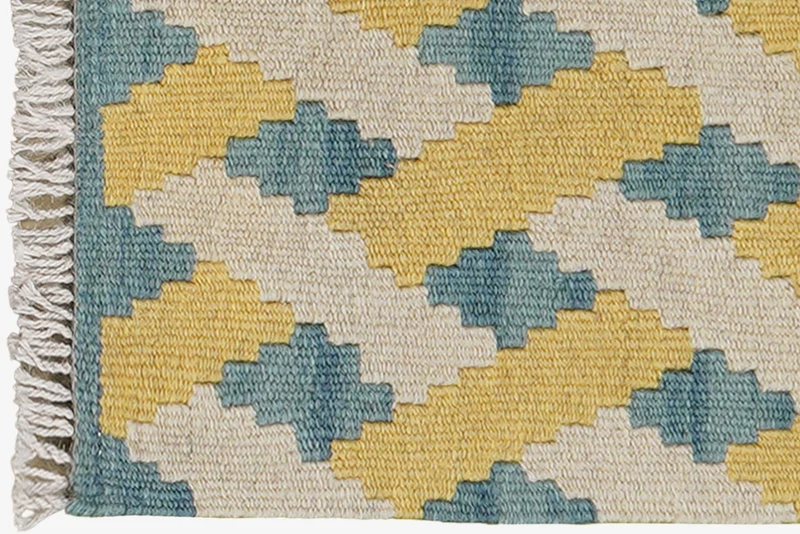 Kelim Gashgai · Handgewebt – Beige, 61x43 cm