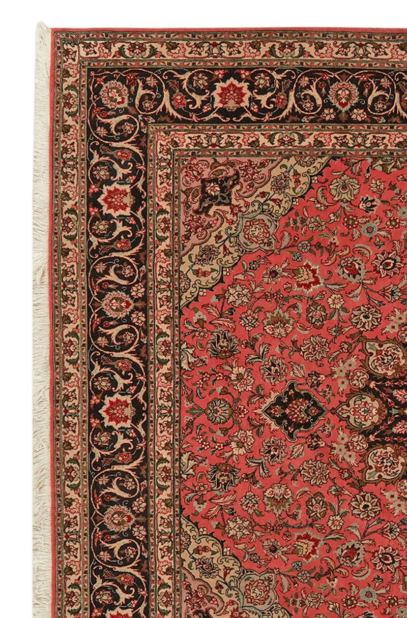 Tabriz 50 Raj · Handgeknüpft – Rot, 209x201 cm