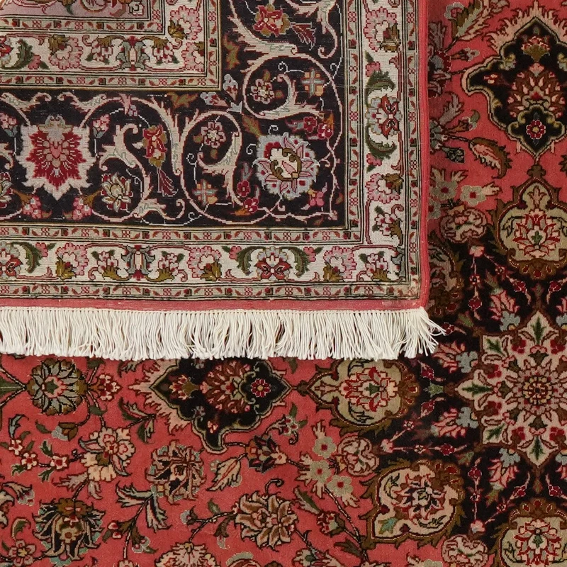 Tabriz 50 Raj · Handgeknüpft – Rot, 209x201 cm