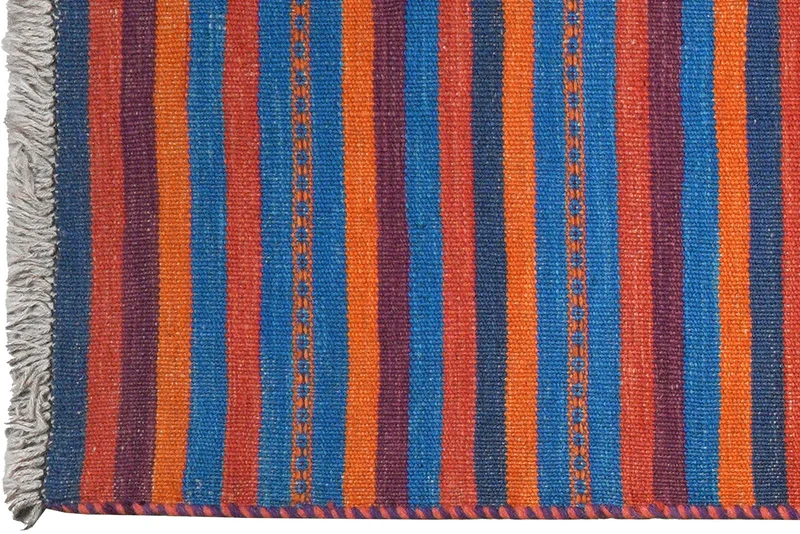 Kelim Gashgai · Handgewebt – Bunt, 202x57 cm
