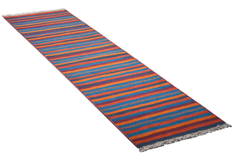 Kelim Gashgai · Handgewebt – Bunt, 202x57 cm