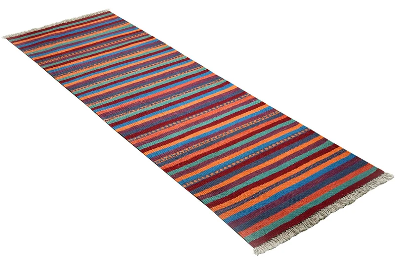 Kelim Gashgai · Handgewebt – Bunt, 190x60 cm