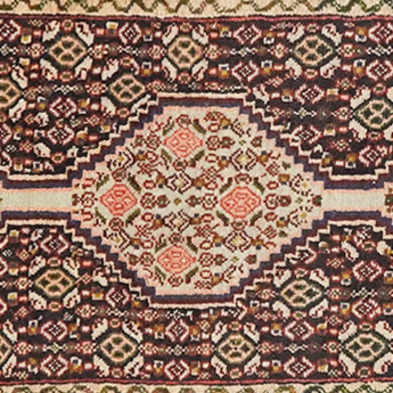 Senneh · Handgeknüpft – Blau, 227x52 cm
