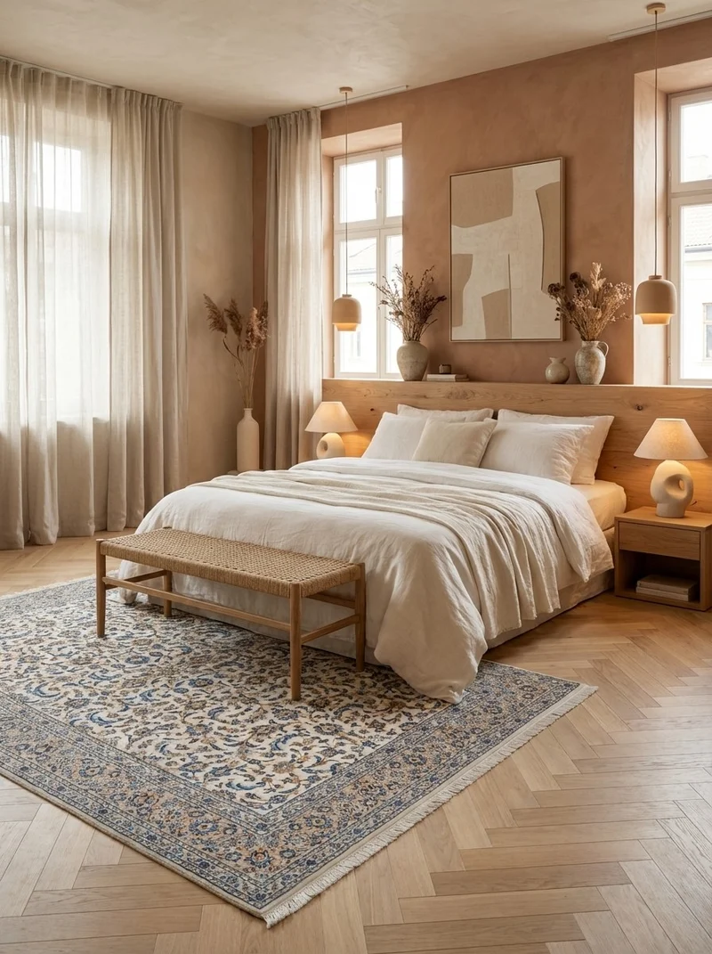 Kashan · Handgeknüpft – Beige, 333x206 cm