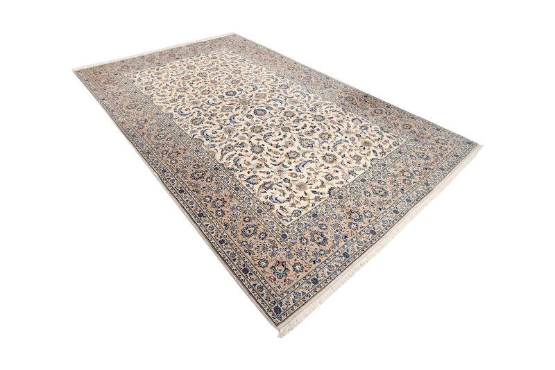 Kashan · Handgeknüpft – Beige, 333x206 cm