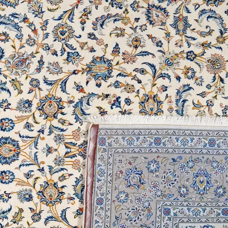 Kashan · Handgeknüpft – Beige, 333x206 cm