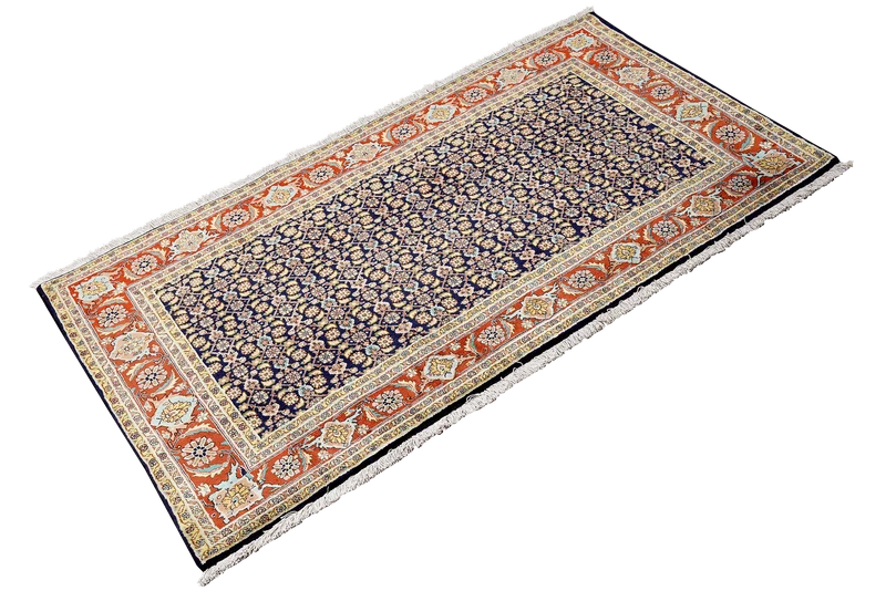 Tabriz 50 Raj · Handgeknüpft – Blau, 95x149 cm