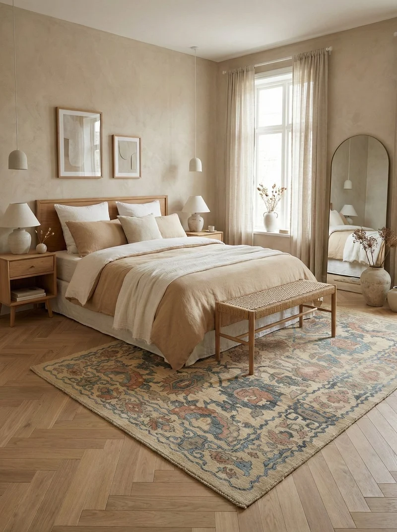Sultanabad · Handgeknüpft – Beige, 290x190 cm