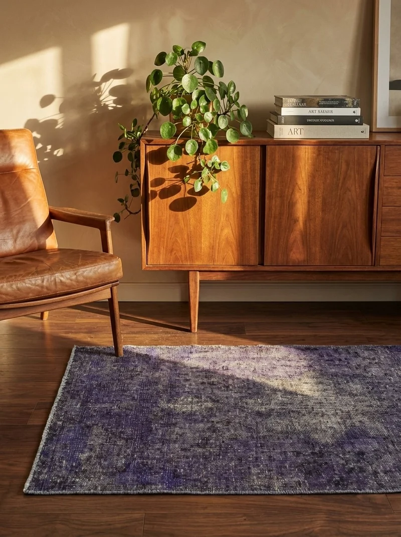 Vintage · Handgeknüpft – Blau, 132x85 cm