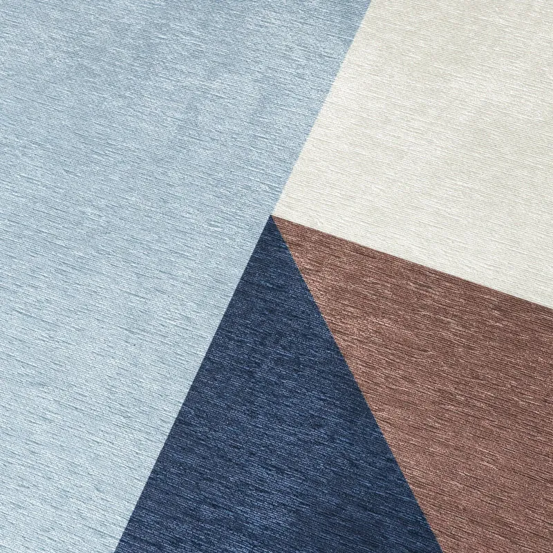 Geometrischer Teppich - Swing Shapes Blau Braun