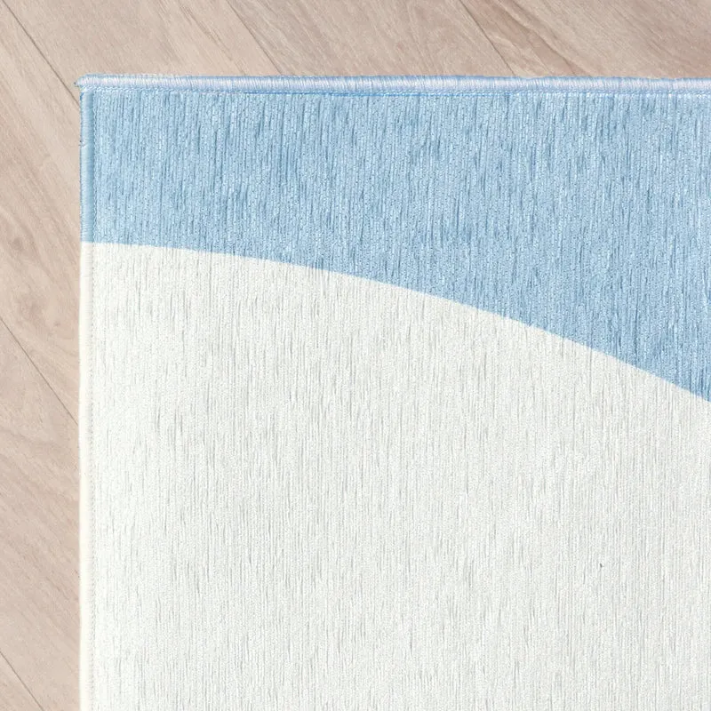 Geometrischer Teppich - Swing Shapes Blau Braun