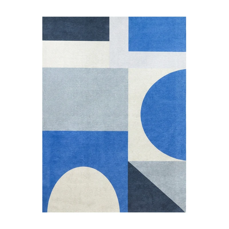 Geometrischer Teppich - Swing Shapes Blau